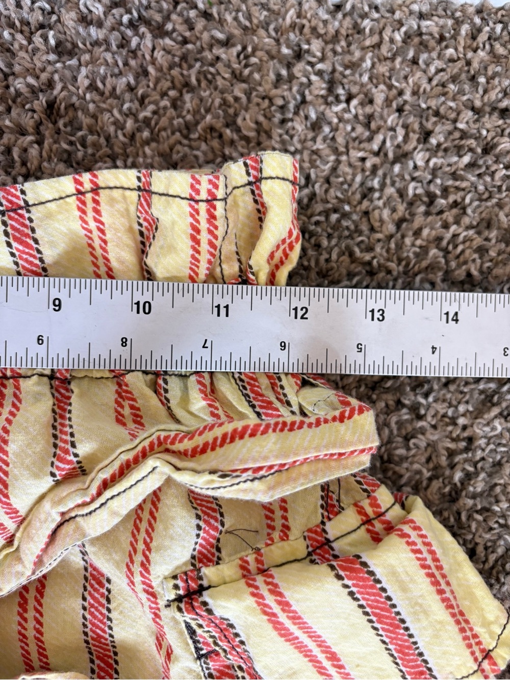 Free People One Natalia Striped Midi Skirt Yellow Rise Tie Waist small - Picture 5 of 7